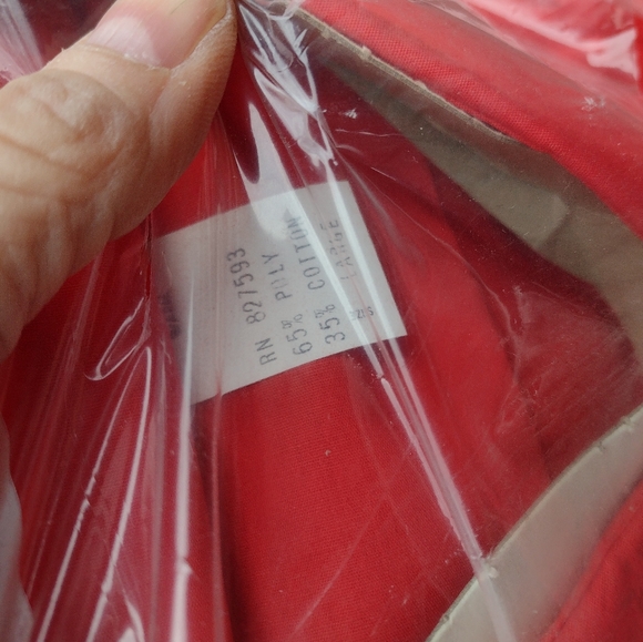 1970s Dagger Collar Red Orange men's shirt Deadstock VTG Mint NWT - Picture 4 of 16